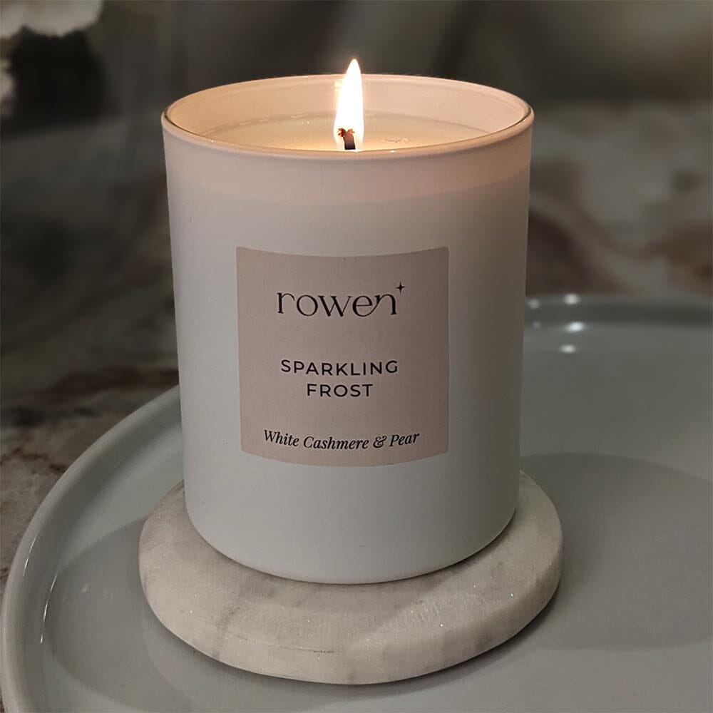 Sparkling Frost White Scented Candle - White Cashmere & Pear