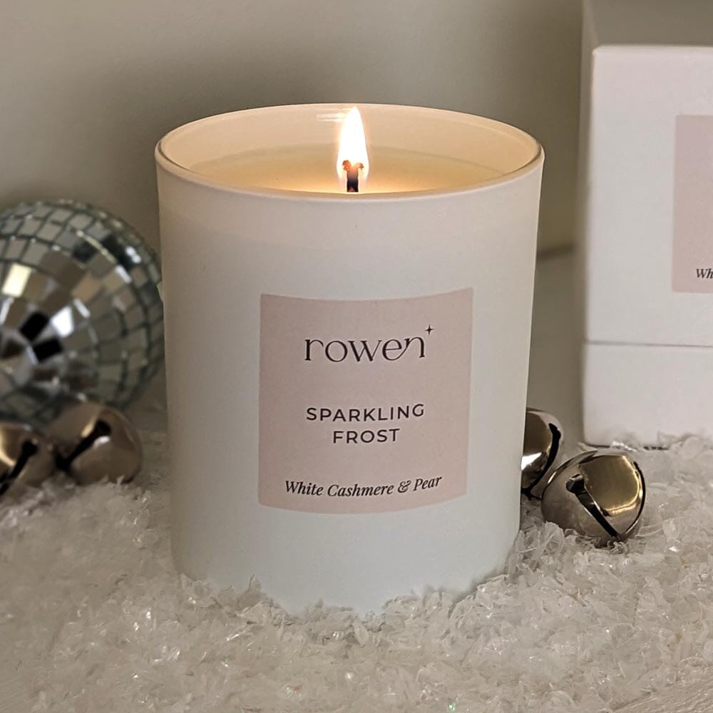 Sparkling Frost White Scented Candle - White Cashmere & Pear