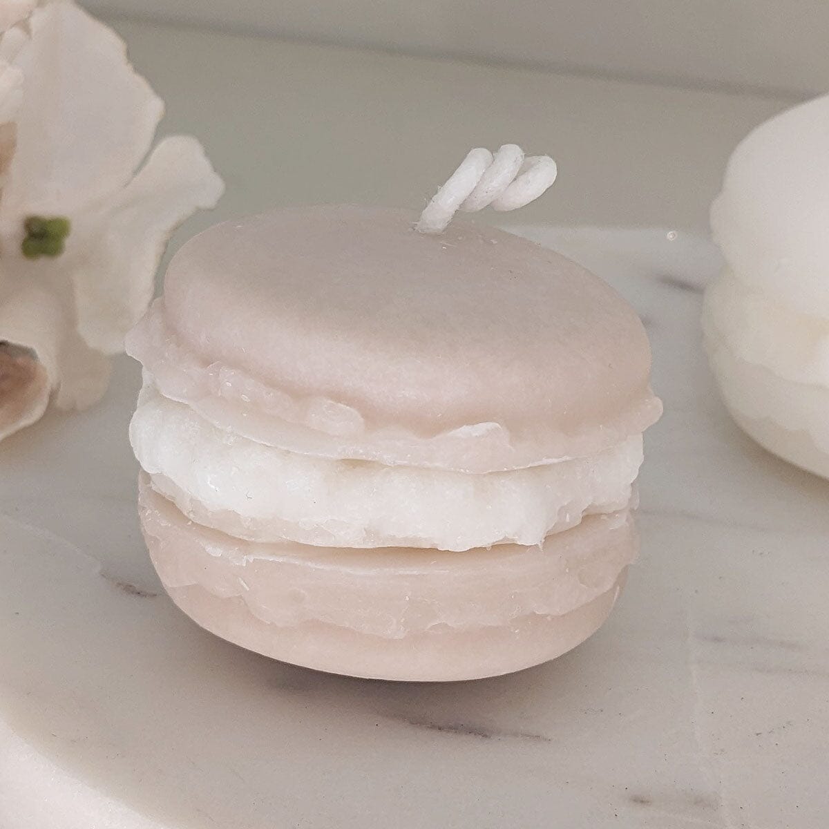 Taupe Mini Macaron Decorative Candle