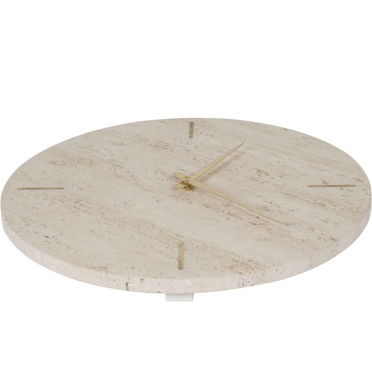 Zorion Neutral Marble & Gold Wall Clock