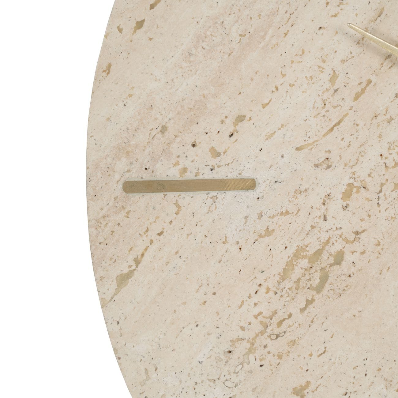 Zorion Neutral Marble & Gold Wall Clock