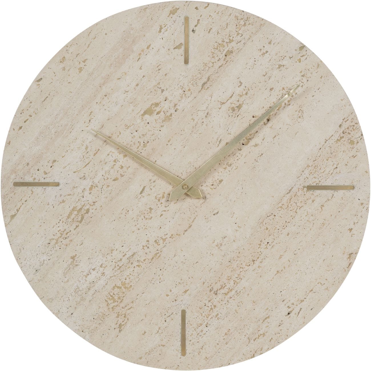 Zorion Neutral Marble & Gold Wall Clock